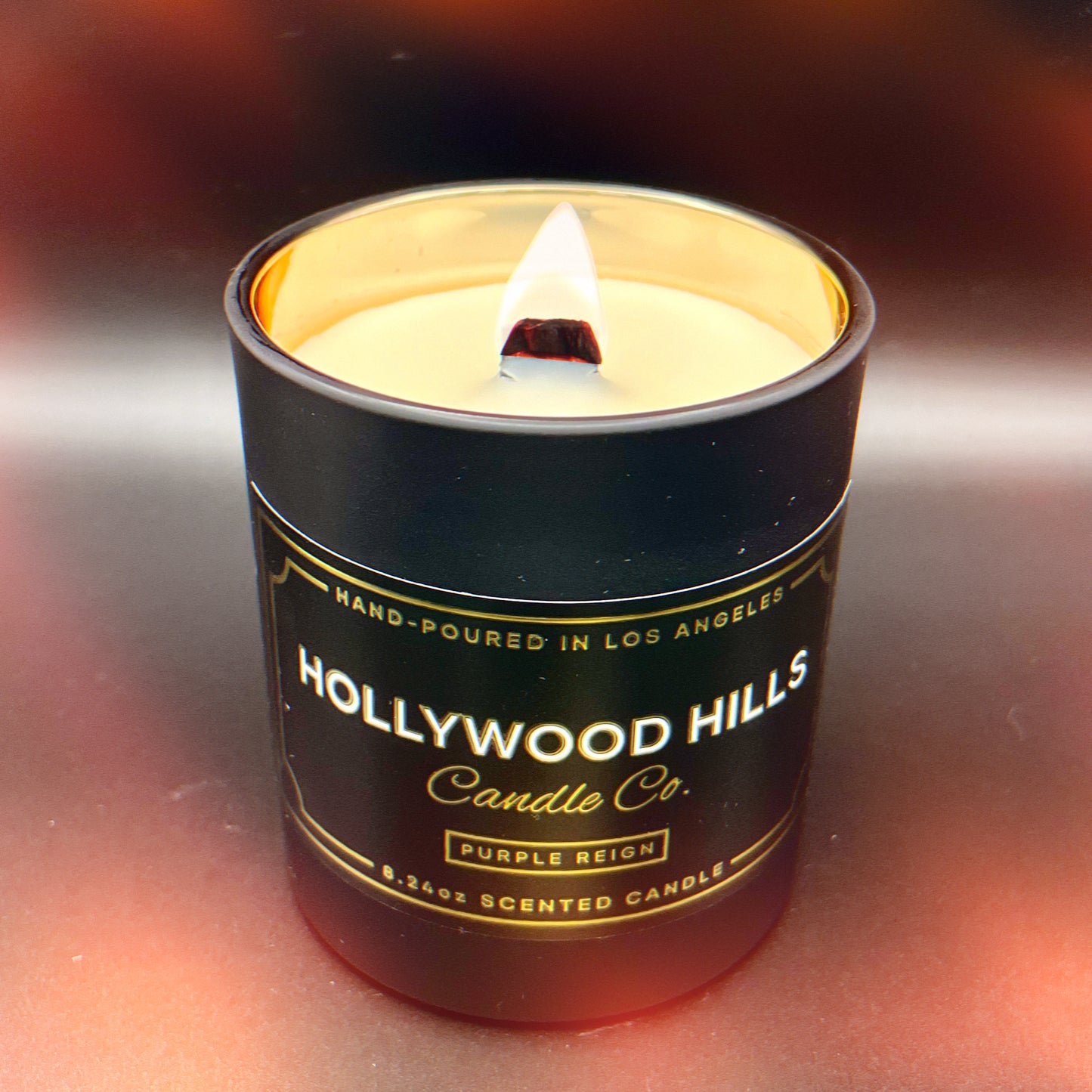 Purple Reign: 8.24 oz Wooden-Wick Scented Candle